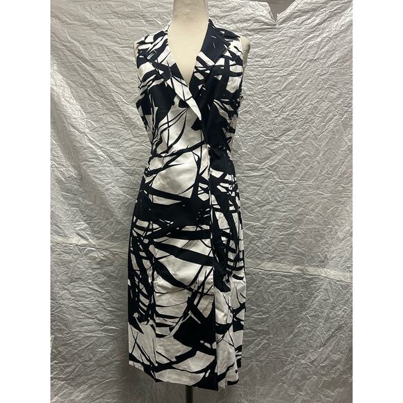 Lafayette 148 New York Black and White Dress Size 6 Power Suit Brand New